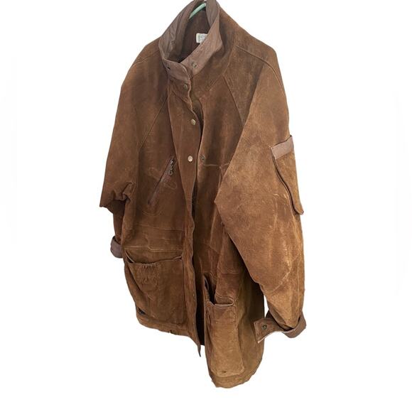 Vintage Lew Magram Suede Leather Jacket Large - Picture 6 of 13